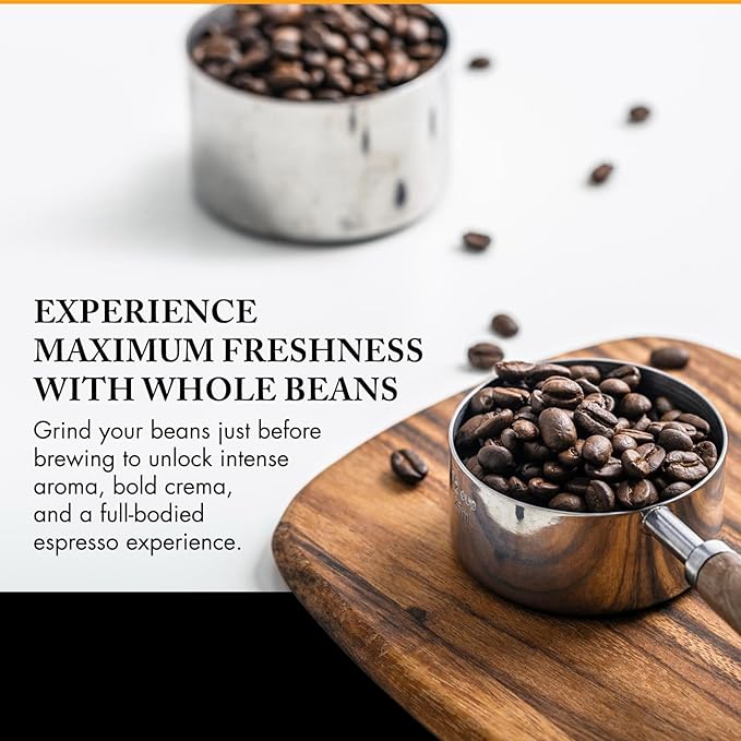 Caffe D'arte Firenze Whole Bean Espresso Coffee – Medium Light Roast, Bright & Mild Flavor, Sweet & Smooth Aroma – Crafted for Espresso & Americanos - 5 Pounds