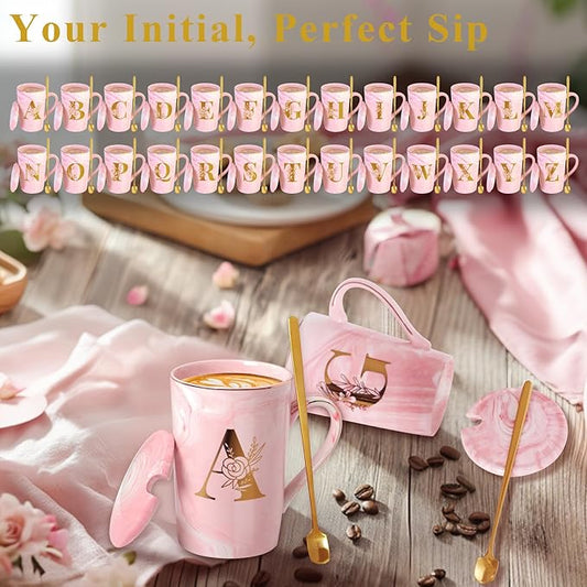 Personalized Ceramic Coffee Mug with Lid Tea Cup Women Lady Boss Gifts Coworker Colleague Manager Team Member Employee Boss Executive Assistant Inter Birthday Farewell Leaving Retirement Christmas,L