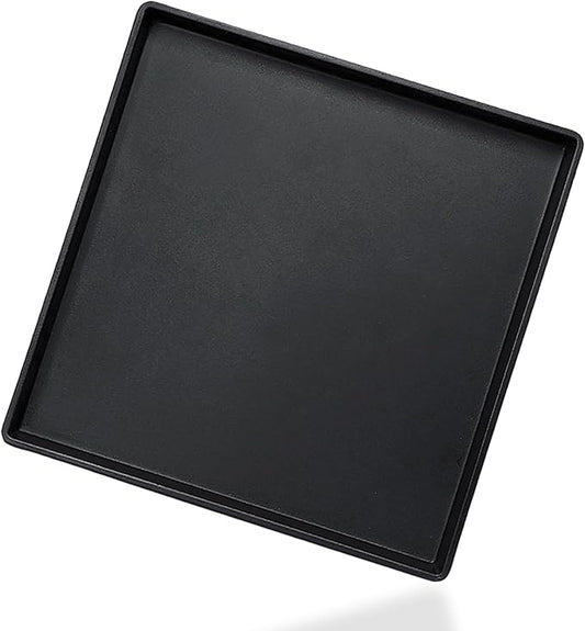 Versatile Black Square Tray - 11 Inch Organizer Decorative Tray for Bathroom Vanity, Coffee Table, Dresser & Kitchen Countertop - Black Catch-All Tray for Home Decor, Jewelry, Makeup & Snacks
