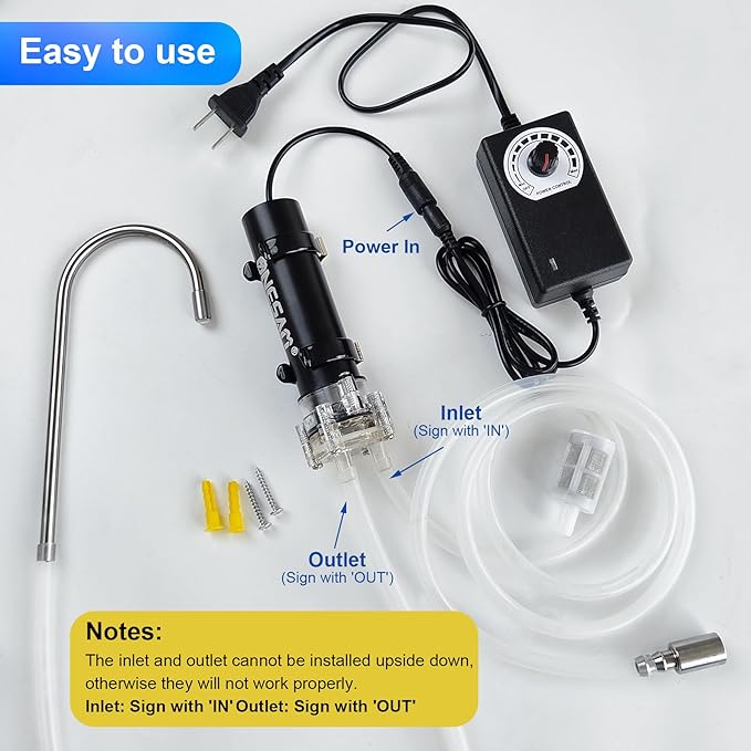 Food Grade Electric Water Transfer Pump Siphon Self-Priming Small Water Pump 110-240V 2L/Min Adjustable Flow for Home Brew Wine, Beer, Kombucha, Ice Maker, Bottled Water, Coffee, Cooking, Aquariums