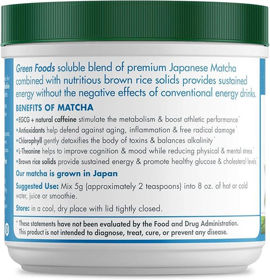 Green Foods Organic Ceremonial Grade Matcha Green Tea from Japan 5.5oz