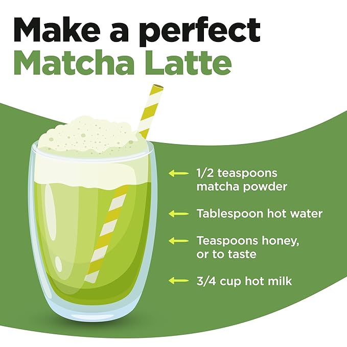 uVernal Organic Matcha Green Tea Powder - 100% Pure Matcha for Smoothies Latte and Baking Easy to Mix - 4oz Kosher Pareve