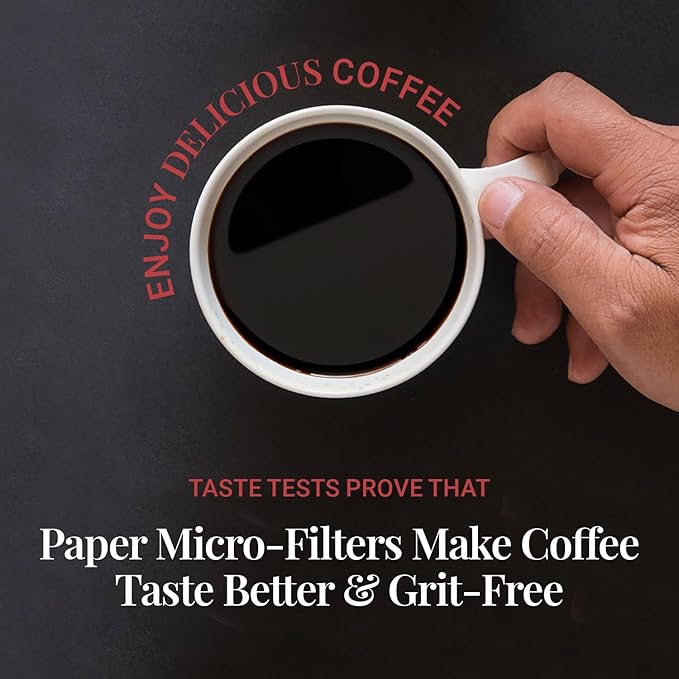 AeroPress XL Coffee Maker White Paper Micro-Filters, Compostable Coffee Filters Made From White, Chlorine-Free Paper, Fits XL Size AeroPress Manual Coffee Makers, 2 Pack (400 Count)
