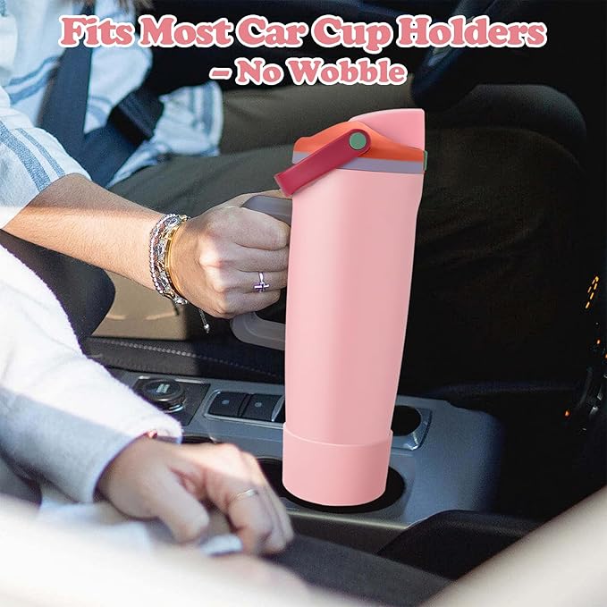 2PCS Silicone Boots for Owala 30oz & 40oz FreeSip Sway Bottles & Tumblers – Non-Slip, Scratch-Resistant, Stability Enhancer for Owala Accessories (Sugar High Pink)