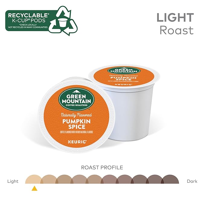 Green Mountain Coffee Roasters Pumpkin Spice Coffee, Keurig Single Serve K-Cup Pods, 48 Count