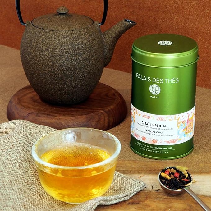 Palais des Thés - Imperial Chai - Black Tea, Cardamom & Pink Pepper - Premium Tea Bags, Serves 20 Cups