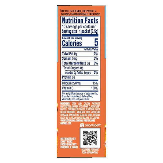 Crystal Light Drink Mix – Classic Orange On-The-Go with Vitamin C (10 CT), Pink Lemonade On-The-Go (10 CT) & Raspberry Ice Canister Drink Mix (Makes 12 Quarts) (Variety Pack)