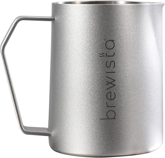Brewista Precision Milk Frothing Pitcher, Steaming Jug, Coffee, Espresso Machine Accessories for Barista, Latte Art, Cappuccino, Stainless Steel Cup, 24 oz/720 ml, Silver