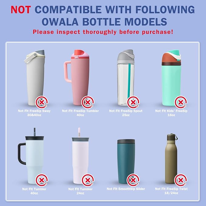 HEYSKAY 2PCS Silicone Boot for Owala Flask Water Bottle Anti-Slip Protective Sleeve for Owala Twist,FreeSip and Flip Stainless Steel Water Bottle BPA-Free Boot Bottom Base