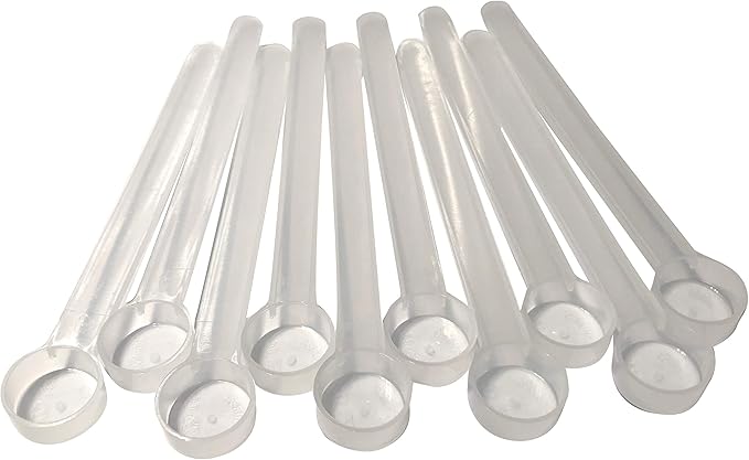 Supplement and Supply 1/4 Tsp (1.25 mL) Long Handle Scoop for Coffee, Protein Powder, Pet Food, Spices, Grains, Dry Goods – Food-Grade BPA-Free Plastic Measuring Spoon (Pack of 10)