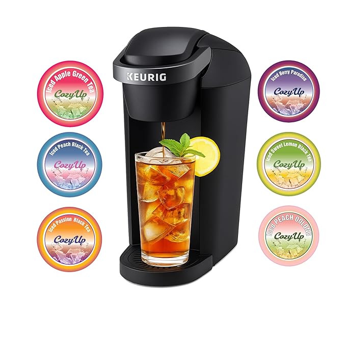 Cozy Up Iced Sweet Fruit Tea Variety Pack, 36 Count - Compatible with Keurig Brewers, Includes Berry Paradise, Peach, Passion, Lemon, Peach Oolong & Apple Green Tea - Single Serve Pods for Brew Over Ice