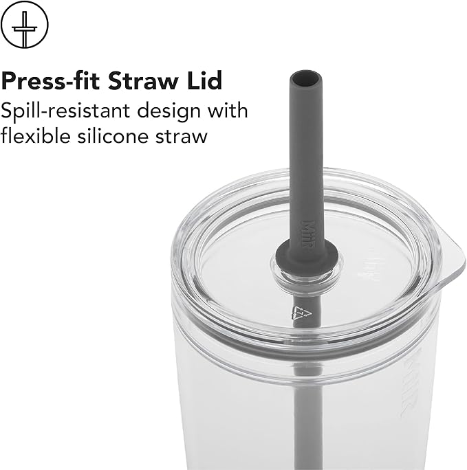 MiiR Everywhere Straw Tumbler 16oz - Durable Double Wall Tumbler with Lid and Straw, Lightweight, Shatter-Resistant, Perfect for On-the-Go Sipping