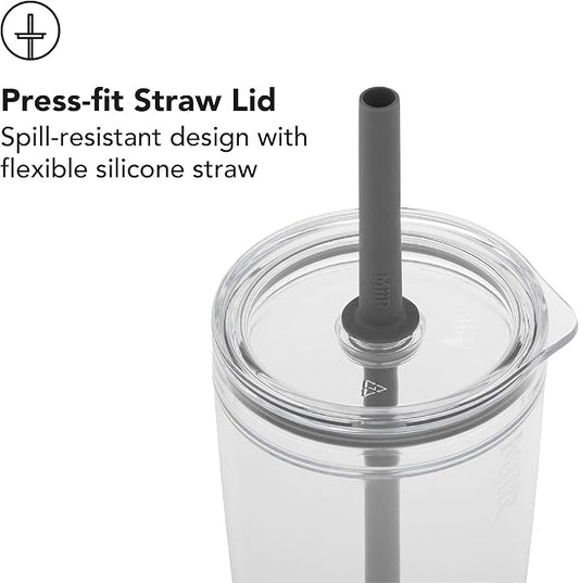 MiiR Everywhere Straw Tumbler 16oz - Durable Double Wall Tumbler with Lid and Straw, Lightweight, Shatter-Resistant, Perfect for On-the-Go Sipping