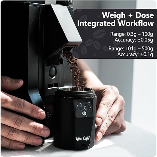 Lipei Cafe WeightBrew Digital Dosing Cup Scale – 0.05g Precision, LED Display, USB-C, 500g