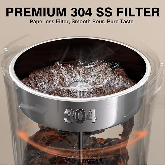 Nalison Commercial Coffee Urn, 110-Cup 16L Fast Brew Stainless Steel Hot Beverage Dispenser ，Electric Hot Water Urn for Wedding, Party, Catering with Easy Cleaning. Black Dispenser (Double Wall)