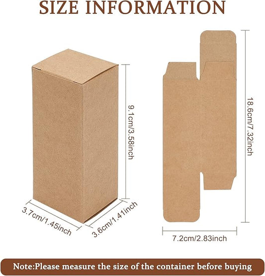 BENECREAT 45PCS Brown Kraft Paper Lipstick Box Essential Oil Wrapping Box for, Wedding, Birthday Party Favor, 9.1x3.7x3.6cm/3.58x1.45x1.41