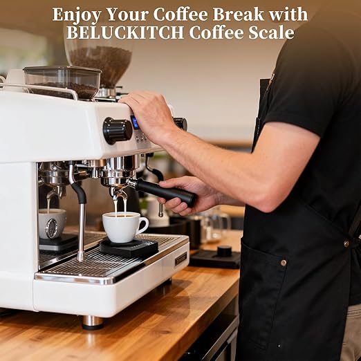 Coffee Scale with Timer 0.1g Precision Mini Espresso Scale Rechargeable Digital Scale for Pour Over,French Press,Drip Coffee,Espresso and Coffee Beans Weighing,Professional Barista Tool