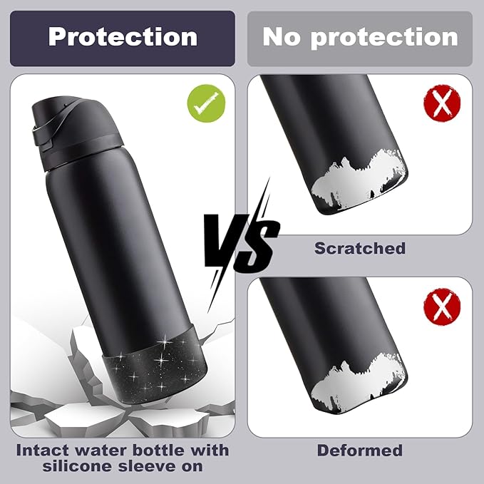 Silicone Boot for Owala Water Bottle 24 oz 32 oz 40 oz, Anti-Slip Protective Sleeve for FreeSip/Twist/Flip Stainless Steel Water Bottles Accessories