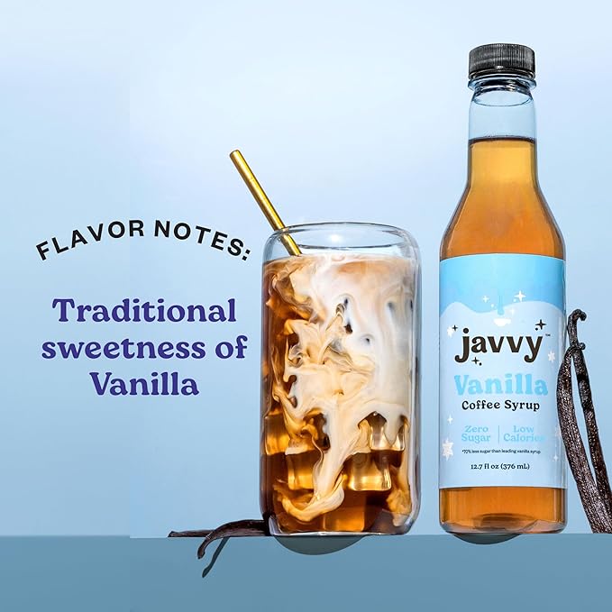 Coffee Syrup - Zero Sugar, Zero Calorie, Flavoring Syrup for Coffees, Coffee Bar Accessories - Great for Flavoring All Types of Drinks – Vanilla