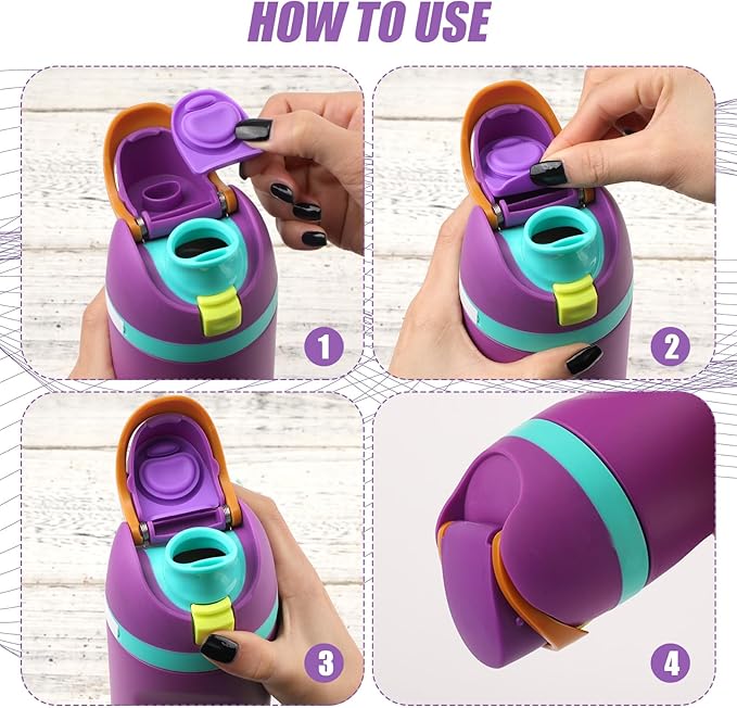2pcs Water Bottle Top Lid Compatible with Owala FreeSip 24oz 32oz, Sealing Parts Replacement Stopper Silicone Plug Accessories for Owala Free Sip 19/24/32/40oz Seal Gasket Bottle Cap Mouth (Purple)
