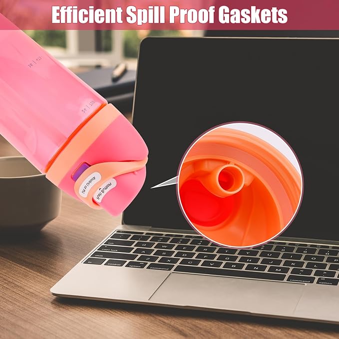 6 Pack Water Bottle Gasket Replacement for Owala FreeSip, Silicone Lid Seal O Ring Sealing Gaskets Replacement Parts Accessories Compatible with Owala Stainless Steel Cup (Clear)