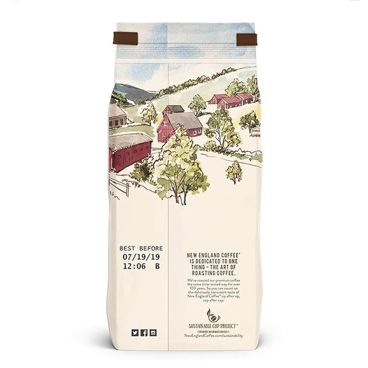 New England Coffee Eyeopener Blend Dark Roast Ground Coffee, 9oz Bag (Pack of 6)
