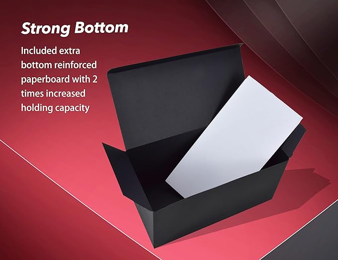 HUAPRINT Black Gift Boxes with Lids 9x4.5x4.5 inch,24 Pcs Paper Gift Wrap Box Bulk for Presents,Birthday,Bridesmaid Proposal,Groomsmen Engagements,Christmas,Wedding Party Favor,Cupcake,Crafting,Holidays