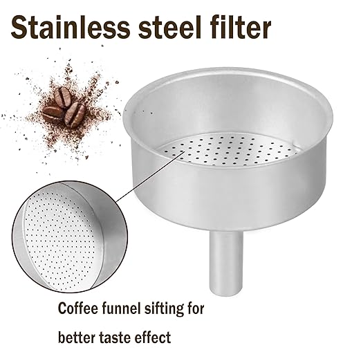 Coffee Pot Replacement Funnel Fits for Mocha Coffee Maker Pot 3-Cup,Moka Pot Funnel Replacement(1 Pcs 3-Cup