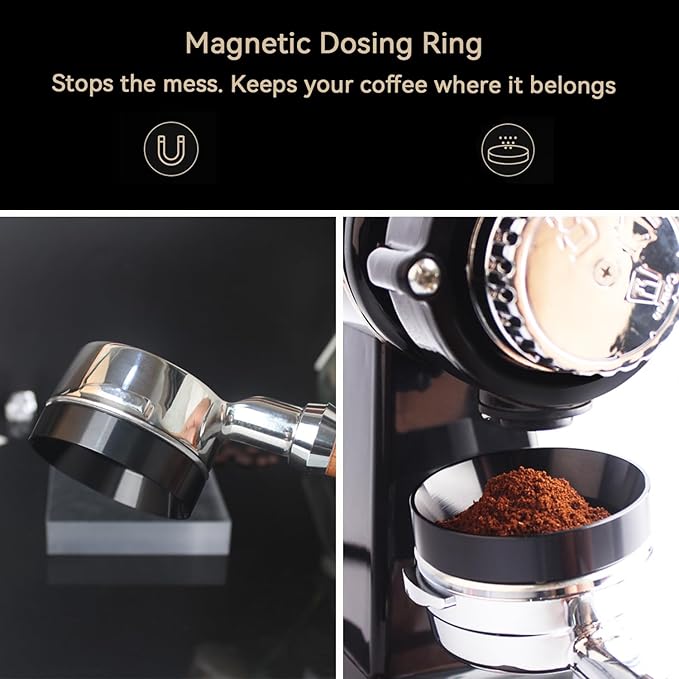51mm Espresso Tamper Set, Espresso Accessories Kit with Adjustable Spring-Loaded Tamper, Stainless Steel WDT Tool and Magnetic Dosing Funnel for 51 mm Portafilters