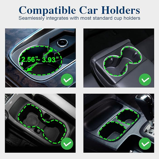 2Pack Car Cup Holder Expander, Cup Holder Extender Adapter with Expandable Arm and Adjustable Base, Compatible with Yeti Ramblers, Hydro Flasks, Stanley, Owala Most Coffee Mugs Bottles & Cups