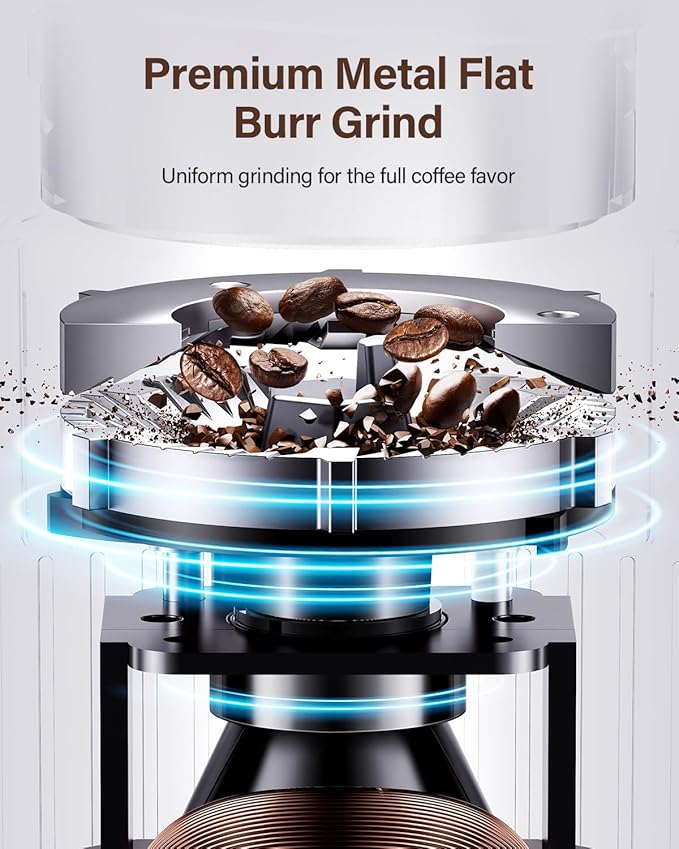 SHARDOR Burr Coffee Grinder Electric with 32 Grinding Sizes 3.0, Coffee Grinders for Home Use with 40 Seconds Adjustable Electronic Timer, Coffee Bean Grinder with Chamber Cleaning Button