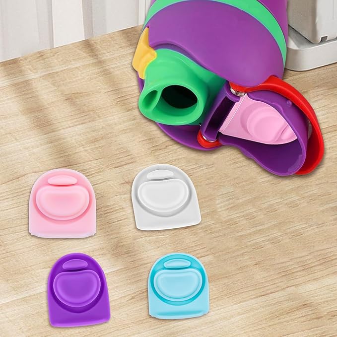 4 Pcs Replacement Rubber Seal Stopper Compatible with Owala FreeSip 16oz 32oz,Bottle Top Gasket Lid for Owala 16/19/24/32/40oz Seal Mouth Cap Silicone Stopper Part Insert Accessories(Colorful)