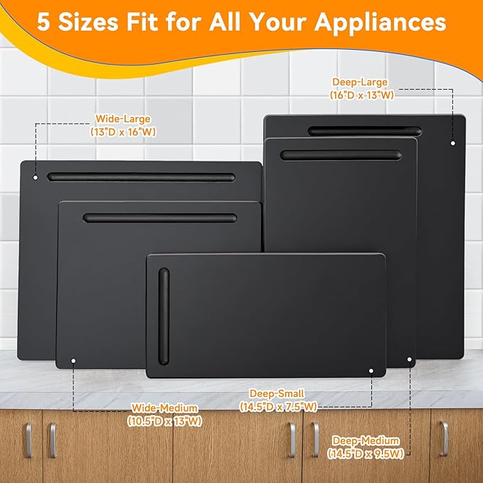 Wood Appliance Slider with 360' Wheels, 13"D x 16"W Sliding Tray for Coffee Maker & Heavy Kitchen Appliances,Countertop Appliance slider for Kitchen Appliance, Premium Wood Rolling Tray,No Assemble