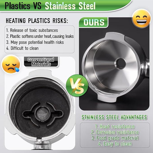 51mm 2 Ear Portafilter for DeLonghi EC260/EC155/ECP3420/BCO430- Stainless Steel Handle with Precision Basket and Siam Rosewood Grip