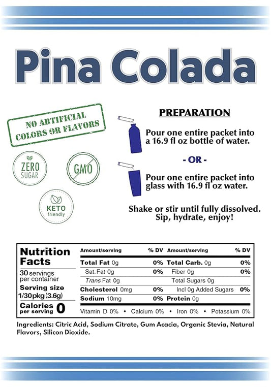 Drink Mix - 2GO (All NATURAL Pina Colada)