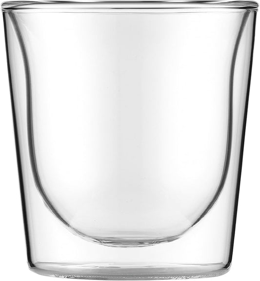 Bodum 2 Piece 6 oz SKAL Double Wall Glass, Clear