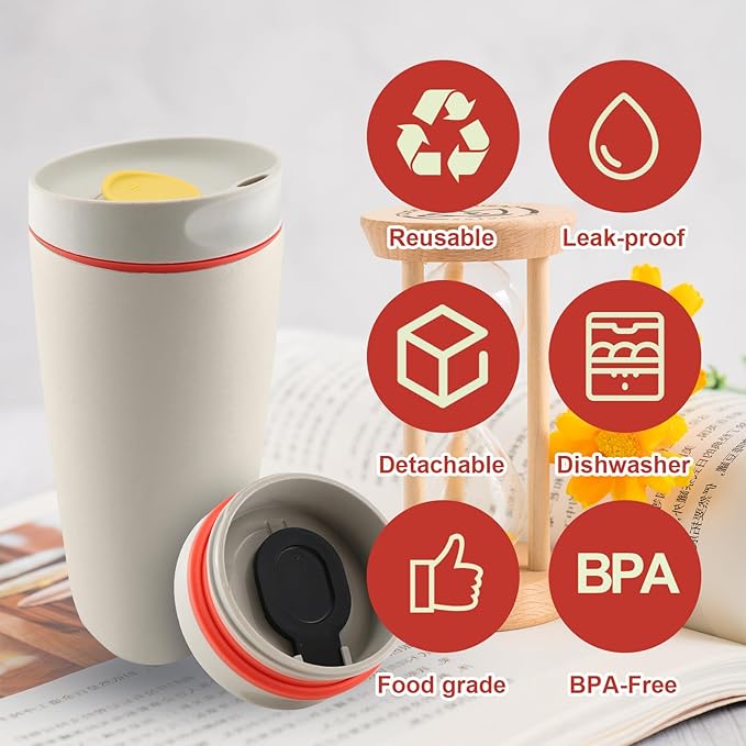 Replacement Lid for Owala SmoothSip Slider 20oz & 12oz, Top Cover Compatible with Owala 24oz Coffee Tumbler, Coffee Travel Mugs Leakproof Accessories, BPA-Free (Grey)