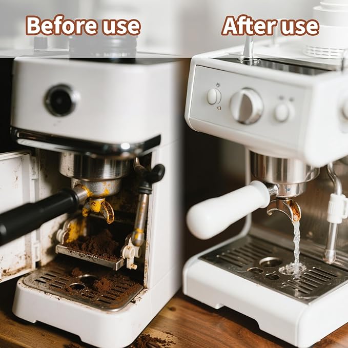 HI FINE CARE Coffee Machine Cleaner Tablets, Powerful Descaling & Deodorizing for All Coffee Makers, Espresso Machines & Single-Serve Devices, 24 Pack Effervescent Cleaning Tablets, 0.17 oz