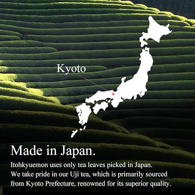 ITOHKYUEMON Kyoto Uji First-Harvest Ceremonial Grade Matcha Green Tea Powder – Authentic Japanese Uji, Japan (20 g / 0.7 oz) – Ujimidori 20 (Grade 1)