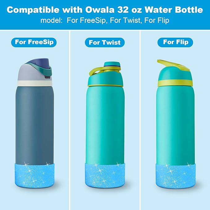 Silicone Boot for Owala Water Bottle 24 oz 32 oz 40 oz, Anti-Slip Protective Sleeve for FreeSip/Twist/Flip Stainless Steel Water Bottles Accessories