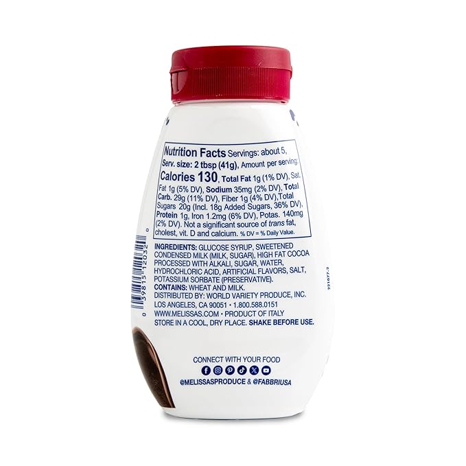Fabbri Gourmet Dessert Sauce, Chocolate flavor, Flavoring sauce for Ice Cream, Desserts and hot and cold Beverages, Made in Italy, 7.9oz bottle (Chocolate)
