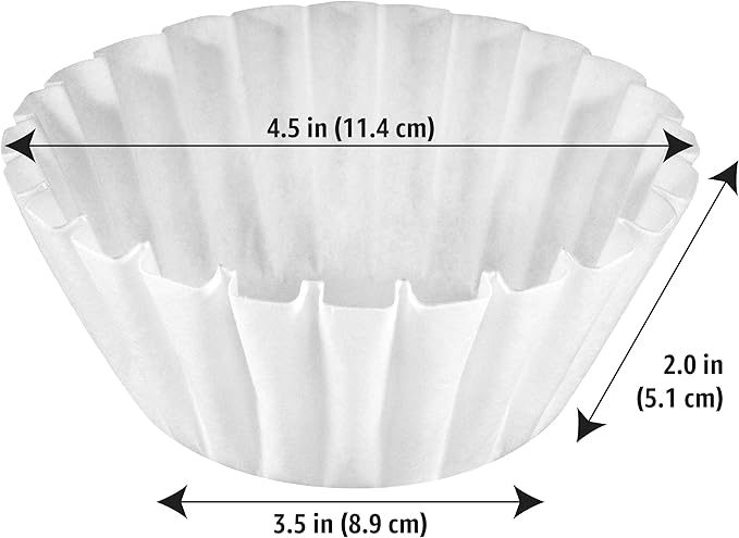 Amazon Basics Basket Coffee Filters for 1-4 Cup Coffee Makers, White, 200 Count