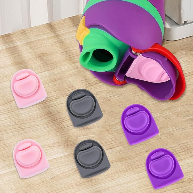 6 Pcs Replacement Seal Stopper Compatible with Owala FreeSip 16oz 32oz,Bottle Top Gasket Lid for Owala 16/19/24/32/40oz Seal Mouth Cap Silicone Stopper Parts Insert Accessories（3 colors 2）