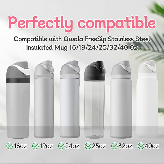 3 Sets Replacement Seal Stopper and O Ring Gasket Compatible with Owala FreeSip 24oz 32oz,Water Bottle Lid Insert Cap Rubber Seal Parts for Owala 16/19/24/32/40oz Mouth Piece Accessories Z3K3