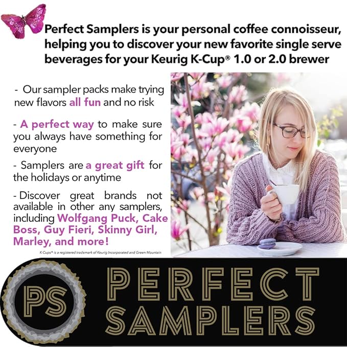 Crazy Cups Custom Variety Pack Coffee, Tea, and Hot Chocolate Holiday Winter Sampler - Single Serve Pods for Keurig K-Cup Machines, 50 Assorted Flavors Party Mix(Pack of 1)