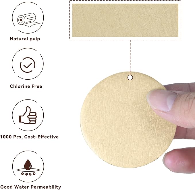 1000 Pcs Coffee Paper Filter for Espresso Coffee Maker, 54mm Unbleached Espresso Filter Puck Screen Portafilter Paper