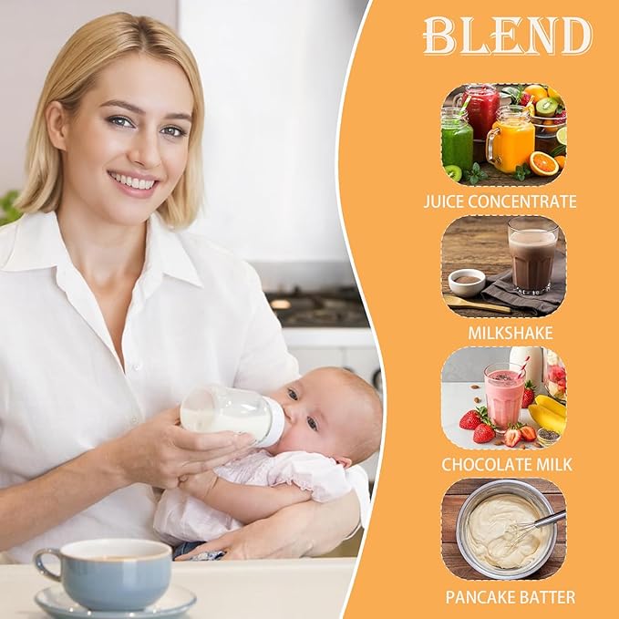 Mixing Pitcher for Drinks with Lid-Wide Mouth Juice Pitcher,Includes Plastic Blades & Adjustable Mixer Plunger,Comes with Cleaning Sponge Brush,Perfect for Juice,Tea,Milk,Lemonade (2.1qt/67.6oz)