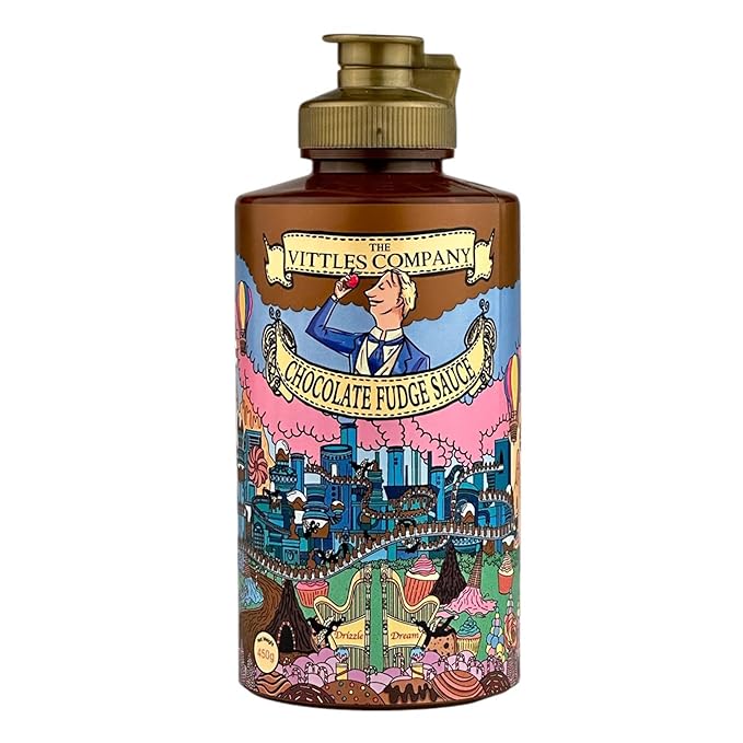 The Vittles Company Gourmet Chocolate Fudge Sauce - Syrup for Ice Cream, Coffee, Hot Cocoa, Desserts & Baking - Premium Sauce for Fondue, Snacks & Chocolate Milk -16 Oz