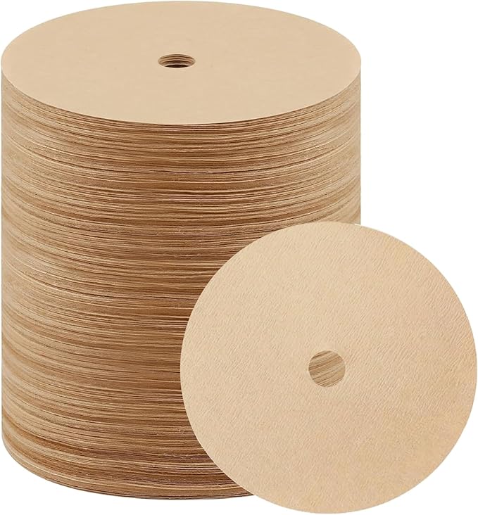 600 Count Percolator Coffee Filters，3.75 Inch Disposable Round Coffee Filter，Natural Unbleached，Disc Coffee Filters for Camping，Coffee Pot，Home，Office