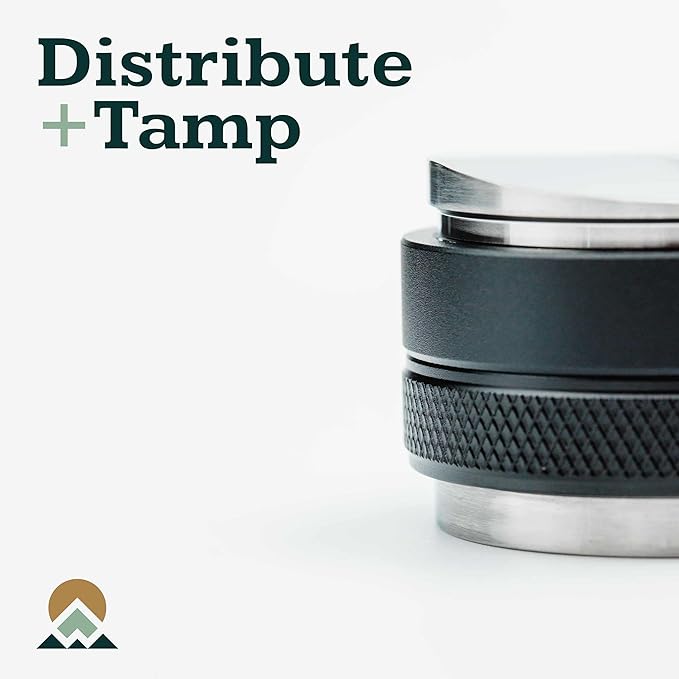 Evergreen Coffee | Espresso Accessories | 53mm Coffee Distributor & Tamper with Adjustable Height + Tamp Mat. Designed for Breville Barista Express Pro touch, BES870XL BES870BSXL BES78VSS BES880BSS